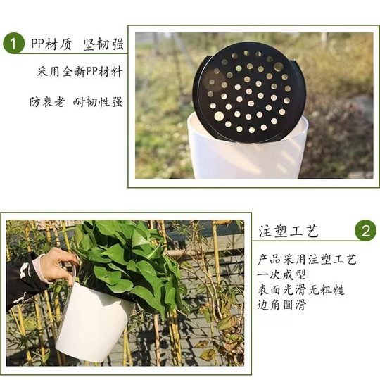 New Automatic Absorbent Lazy Flower Pot Creative Hydroponic Wall-mounted Round Resin Green Rose Plastic Flower Pot Wholesale
