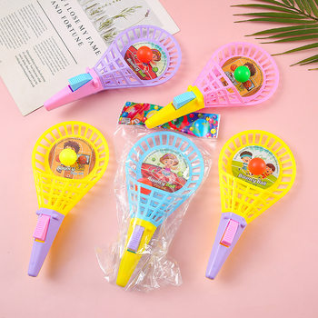 Elastic throw ball toy boys and girls children's educational ejection docking racket children's outdoor sports elastic ball