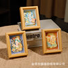 Mini Hollow Glass Surface Three-Dimensional Painting Chinese Style Mdf Wooden Photo Frame Sticker Display 7.5*10 Small Ornaments Wholesale
