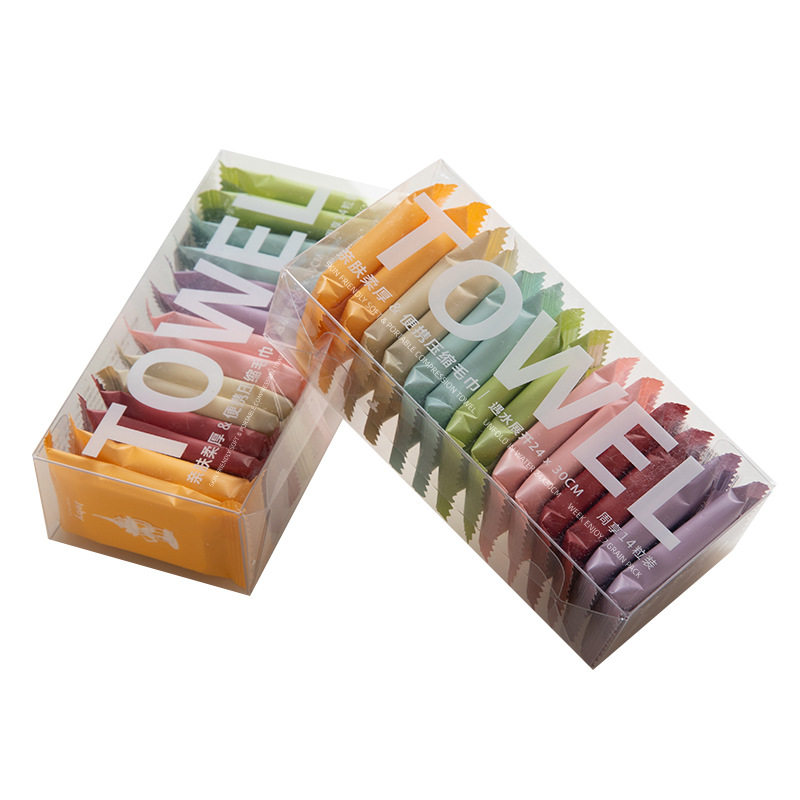Huajie Disposable Compressed Towel Travel Pack Wholesale Portable Compressed Face Towel Thickened Candy Pack Small Square Towel