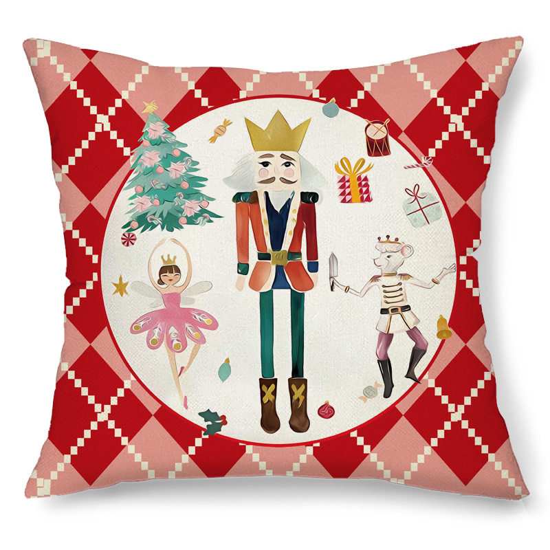 2024 New Christmas Pillow Case Cross-border Hot Selling Christmas Tree Color Letter Pillow Home Decorative Cushion Cover