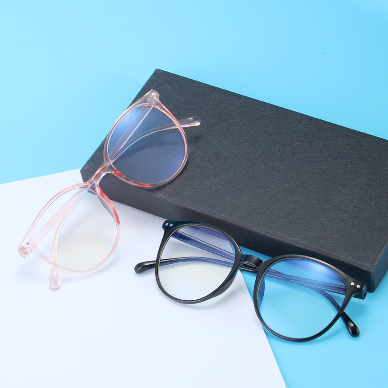 Cross-Border Popular Anti-Blue Light Plain Glasses, Retro Men's Style, Same Model as Mi Ding, Myopia Glasses Frame, Natural Look, Trendy Chinese Style