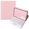 Elegant pink leather case + upgraded touch (square keycap)
