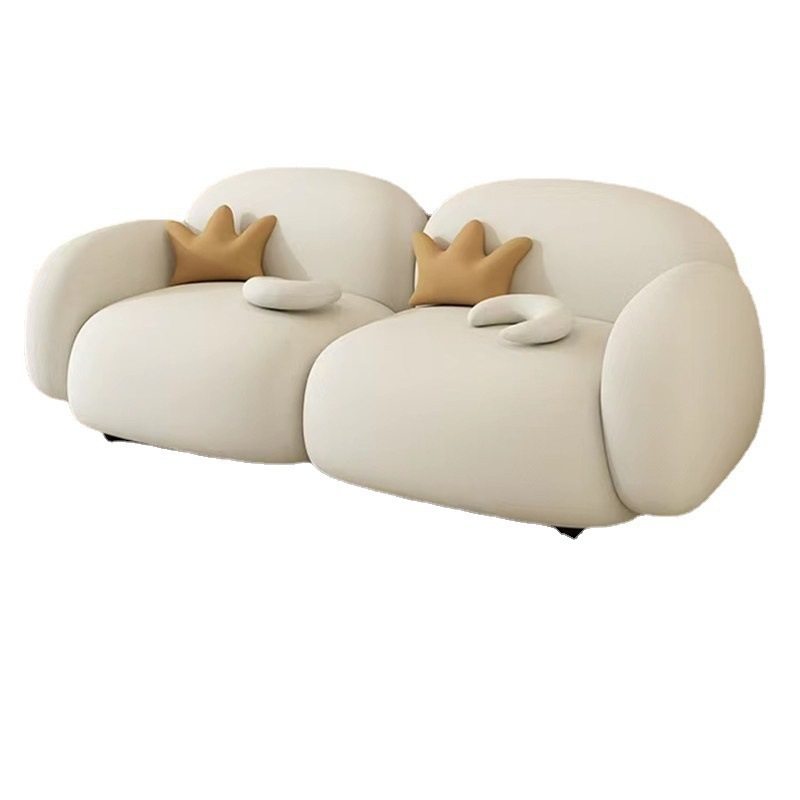 北欧轻奢沙发椅单人羊羔绒旋转沙发卧室咖啡厅酒店售楼部洽谈沙发