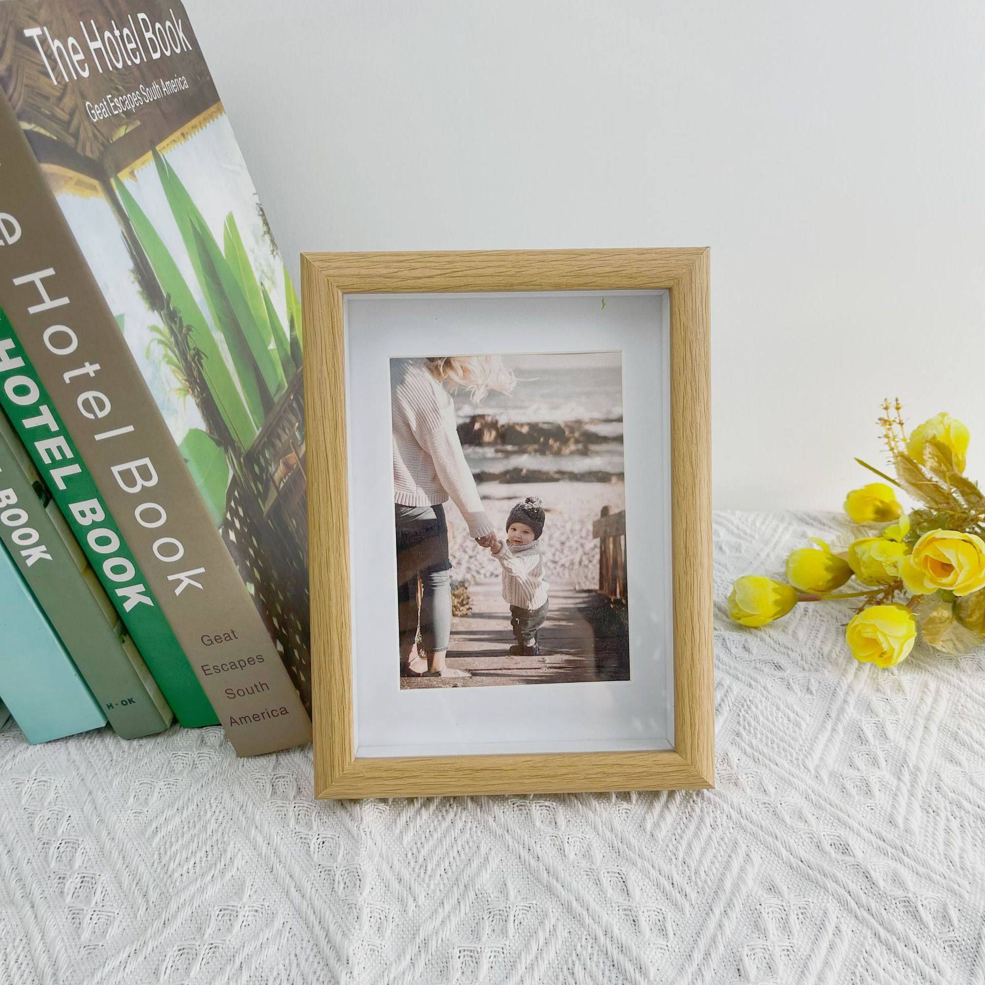 Picture Frame Stereo Hollow Wooden Photo Frame Table Creative Ornaments Home Decoration Photo Frame Multi-Color Dried Flower Photo Frame