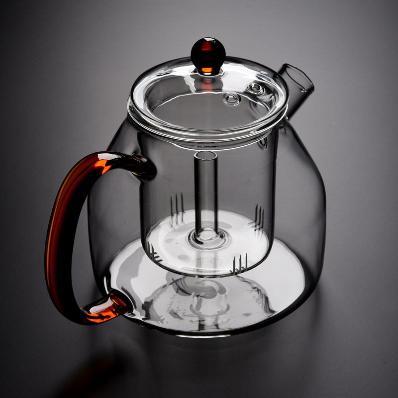Large Capacity Heat-Resistant Health Glass Tea Brewing Pot for Home Use, Suitable for Electric Ceramic Stoves, Water Boiling and Tea Steaming Device