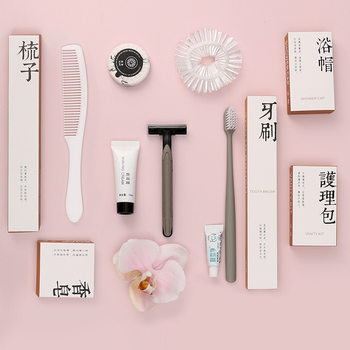 Star hotel guest room toiletries wholesale hotel disposable toothbrush homestay slippers shampoo dental suit