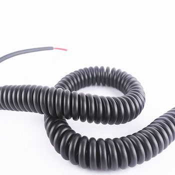 Source Manufacturers Supply Spring Wire PVC Matte Cable Wire Electrical Connection Telescopic Soft Shape Spiral Wire