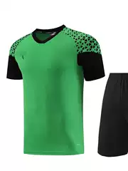 2425 Summer Round Neck Fashion Fitness Running Basketball Football Sportswear Short Sleeve Competition Training Team Clothes suit