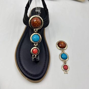 Foreign Trade Bohemian Style Shoe Buckle Shoe Flower Decoration Single Shoe Accessories Metal Shoe Accessories Crystal Shoe Clip