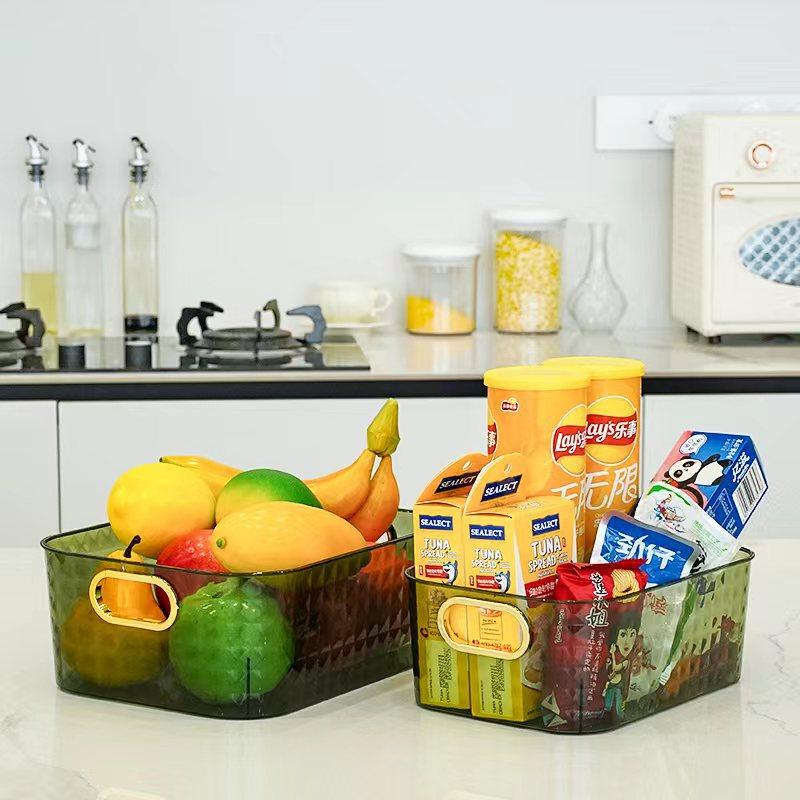 Light Luxury Desktop Cosmetic Storage Box Acrylic Dressing Table Mask Skin Care Sundry Coffee Table Snack Storage Basket