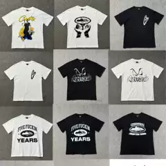 Trendy American-Style T-Shirt with Short Sleeves and Letter Logo Print, Unisex, Fashionable and Trendy Tee