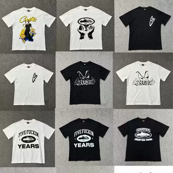 Trendy American-Style T-Shirt with Short Sleeves and Letter Logo Print, Unisex, Fashionable and Trendy Tee