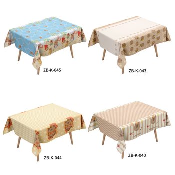 Cartoon Disposable Tablecloth Birthday Party Decorations English Happy Birthday Pe Material Anime Tablecloth Wholesale