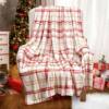 Source Factory Temu Xiyin Christmas Flannel Blanket Four Seasons Blanket Portable Blanket Thickened Warm Nap Blanket