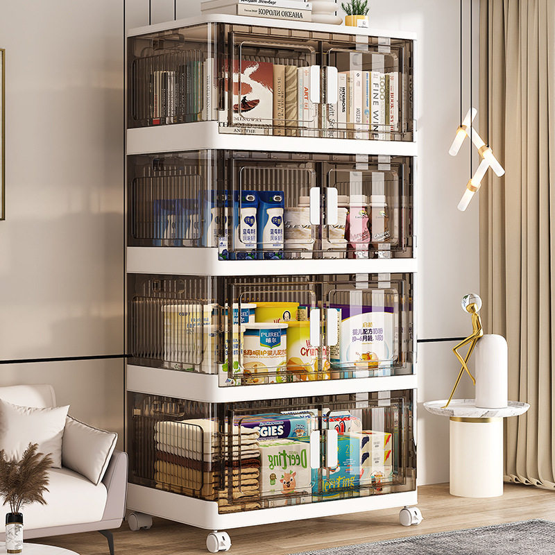 50-70 Wide Home Kitchen Storage Cabinet Storage Rack Plastic Organizer Snack Storage Box Bedroom Storage Locker