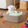 Source Manufacturer Square Cotton Rope Small Basket Holiday Gift Basket Family Small Items Storage Basket Square Bottom Small Basket