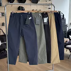 Mountain-Style Outdoor Unisex Windproof, Water-Repellent, Wear-Resistant Triangle Logo Versatile Straight-Leg Pants Plaid Casual Pants for Men