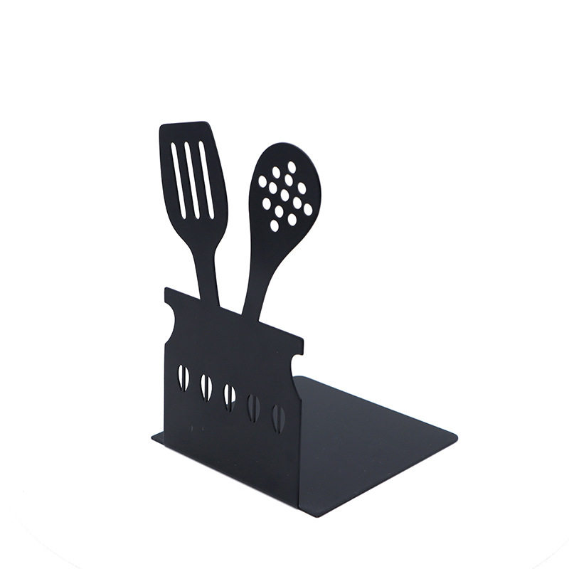 Factory direct supply cross-border iron metal book stand simple kitchen products modeling book by bookends spot wholesale
