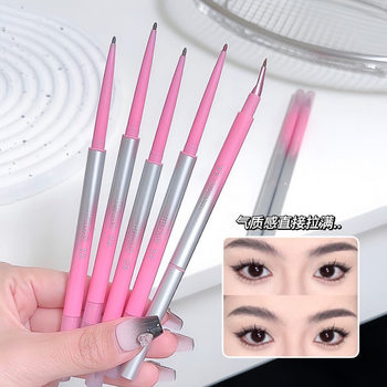 Hello Ya Blade Angled Brush Double-Ended Eyeliner Gel Pen Long-Lasting Color Outline and Draw down to the Corner of the Eye Silkworm Pen