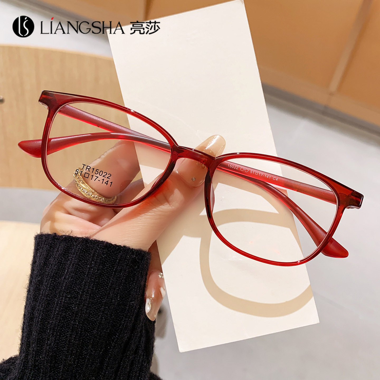 2025 New Ultra-Light Gradient Purple Tr90 Glasses Square Plain Lenses Can Be Fitted with Prescription Glasses Frames