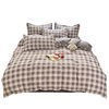 Simple wind bed four-piece sanding quilt cover student dormitory three-piece water-washed cotton bed sheet skin-friendly quilt cover wholesale