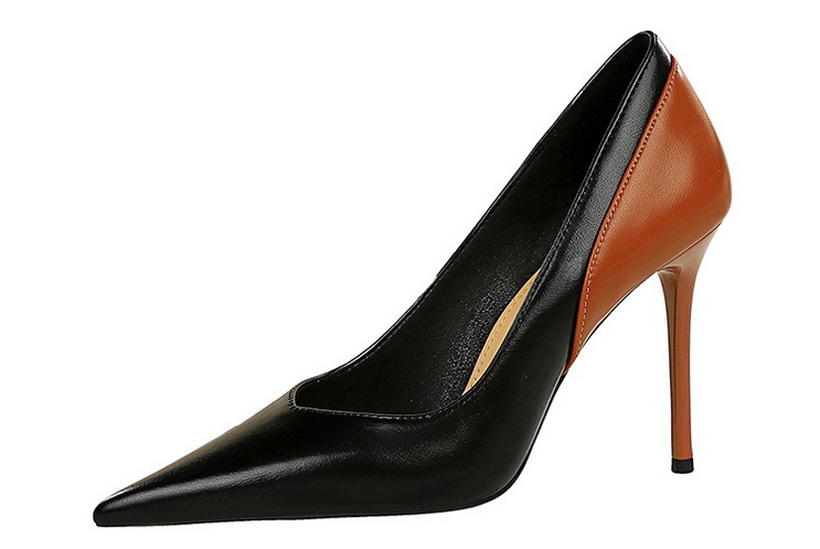 Stiletto heel banquet women's shoes shallow mouth pointed color matching spring and autumn new super high heel shoes 13 undefined