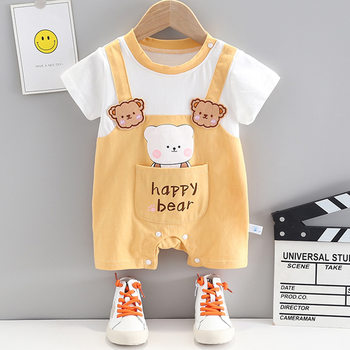 Newborn baby clothes straps summer fashion baby baby jumpsuit summer clothes children's clothing manufacturers