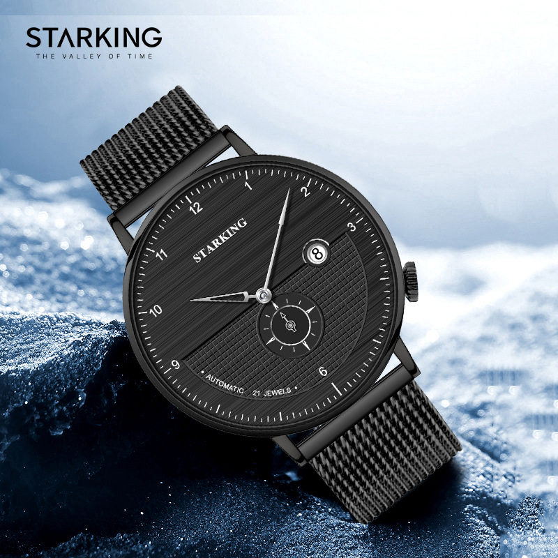 Xinghuang STARKING Watch Men's Simple Multicolor Small Second Plate Business Three-Pin Single Calendar Waterproof Watch