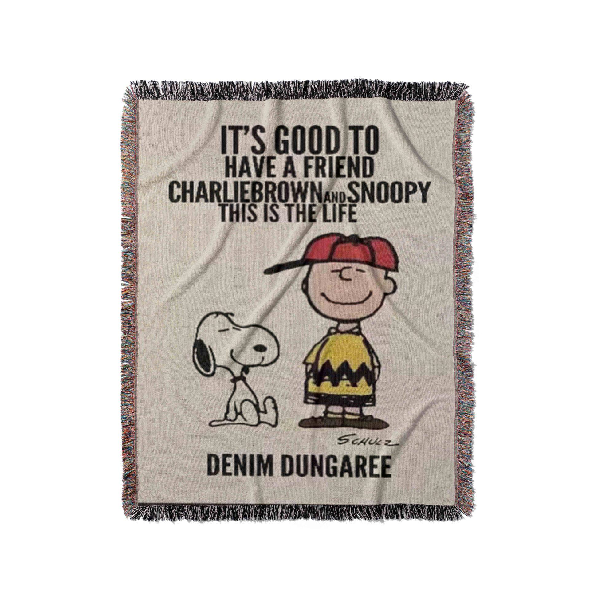 Vintage Snoopy Sofa Blanket Homestay Decoration Cartoon Sofa Towel American Style Leisure Blanket Sofa Cushion Bedroom Cotton Blanket