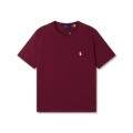 European size t-shirt burgundy/white label