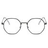 New Octagonal Anti-Blue Light Glasses Frame for Men, Internet Celebrity Trendy Polygonal Finished Product Wholesale Flat Mirror Myopia Glasses