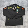 【stand collar】nk logo - brazilian style windbreaker - black