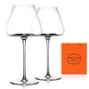 Crystal glass red wine glass two gift box big belly concave bottom goblet a pair of e-commerce hotel gift champagne glasses