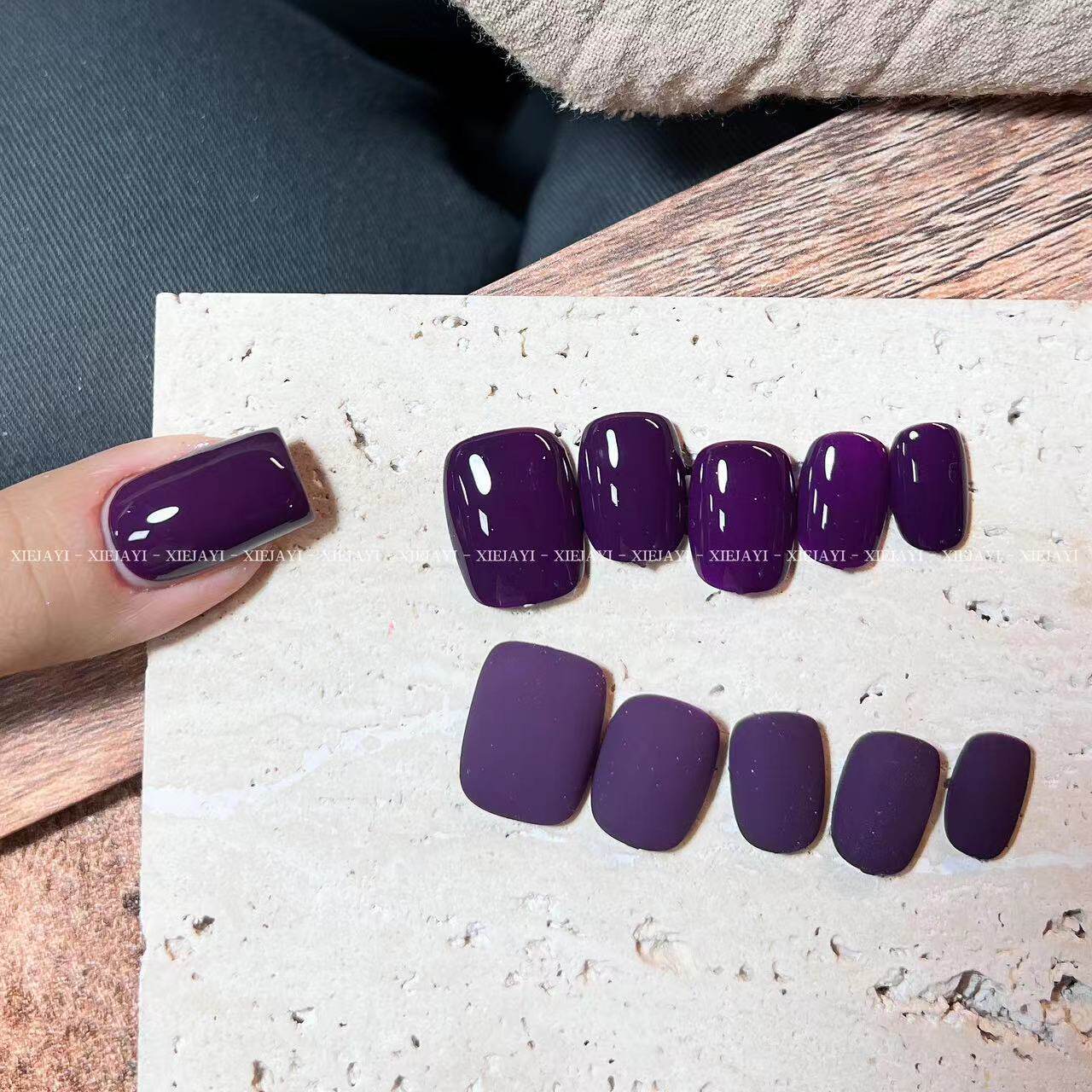 Huasi Die - Grandmother Purple Solid Color Gel Nail Polish Milk Bottle 15ml (Single Color) Nail Gel