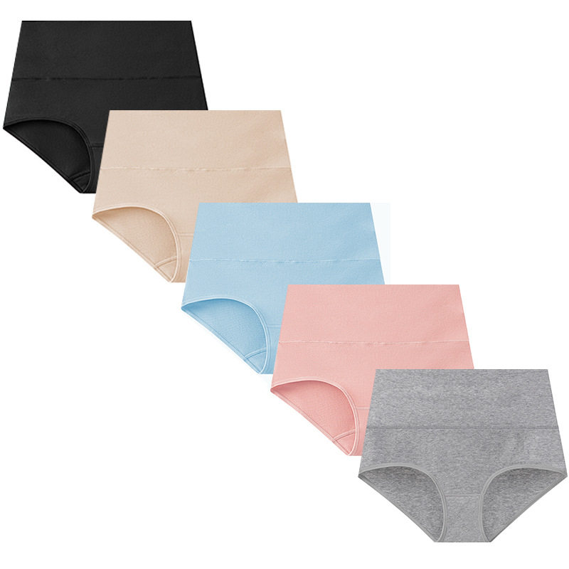 跨境欧码美码外贸女士内裤纯棉加大码高腰收腹内裤亚马逊爆款热卖