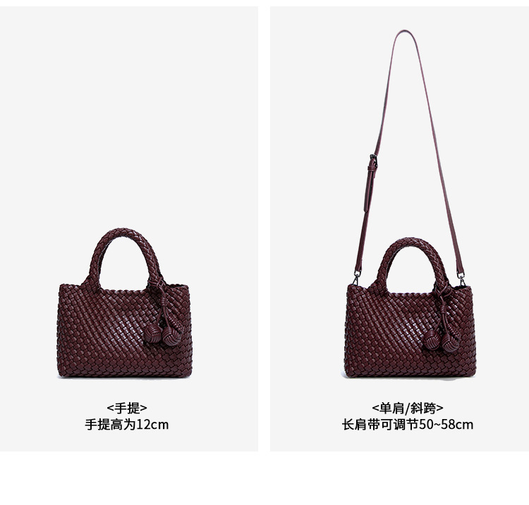 Túi xách tay nữ da PU dáng tote nhỏ đeo chéo — B2405 # màu bạc, B2405 # màu đen, B2405 # màu nâu, B2405 # Màu tím khoai môn