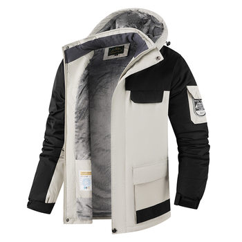 Cross-Border Aliexpress Foreign Trade Large Size Winter Couple Cotton Jacket Mountaineering Jacket Outdoor Velvet Thickened Jacket for Men