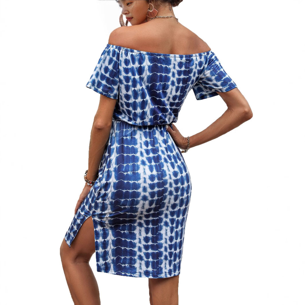 Off Shoulder Dress Casual Vacation Style Lightweight Fabric Perfect for Summer Events Wholesale Available