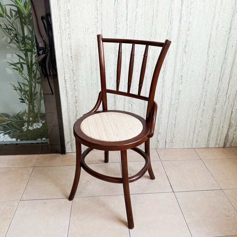 美式复古实木方形桌椅组合咖啡厅奶茶店甜品店西餐厅清吧商用桌子