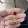 Серьги с четырехлистным клевером, розовое золото 18 карат, красный агат, халцедон, женские серьги с бриллиантами высокого класса, легкие роскошные серьги mini 1
