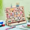 Wooden Paint Storage Box Wooden Art Student Brush Storage Rack Desktop Vertical Nail Polish Storage Rack