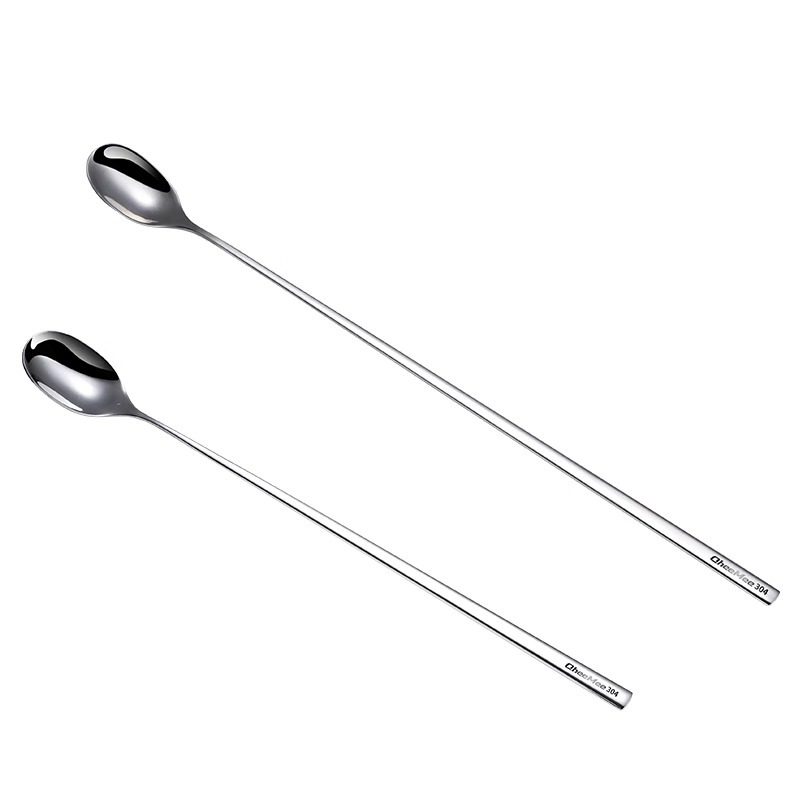 304 stainless steel long handle mixing spoon small spoon exquisite coffee spoon extended spoon dessert milk tea mixing stick