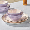 Hand-painted underglaze color purple wind chime series ceramic tableware bowls and dishes purple tableware can be combined (a generation of hair)