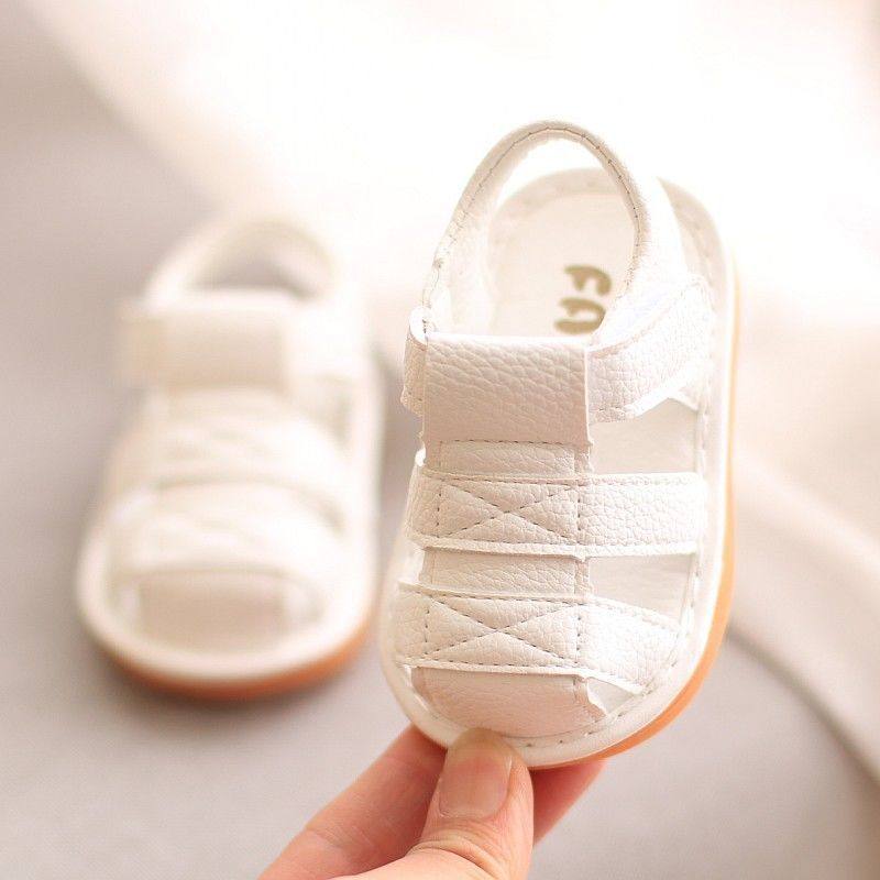 Baby sandals summer new baby toddler shoes boys and girls one-year-old non-slip soft bottom closed toe children