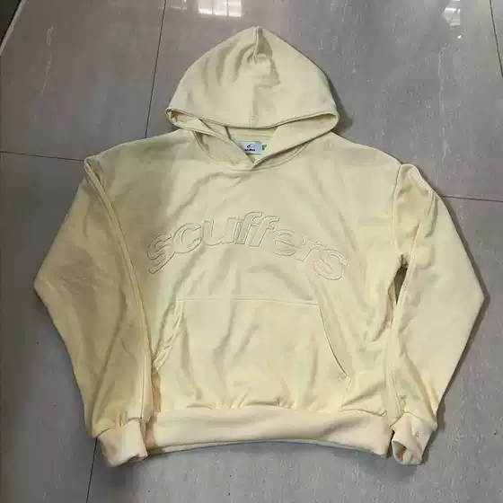 Cross-Border Scuffers Printed Embroidered Sweatshirt Solid Color Hoodie Casual Loose Sports Top Foreign Trade Men's and Women's Clothing