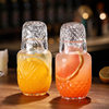 Diamond carved cocktail cup set one person drink relief juice drink cup bar atmosphere wine glass