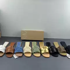 Za2025 New Summer Women's Shoes Flats Cross Simple Versatile Sandals Open Toe Back Hollow Beach Shoes for Outer Wear