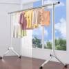 Floor folding telescopic drying rack stainless steel single pole drying rack drying rack indoor bedroom hanging rack wholesale