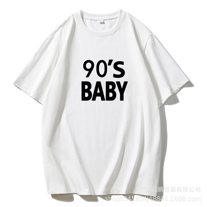 Womens Cotton T Shirt American Letter Print Short Sleeve Loose Fit Casual Everyday Wear Wholesale Available